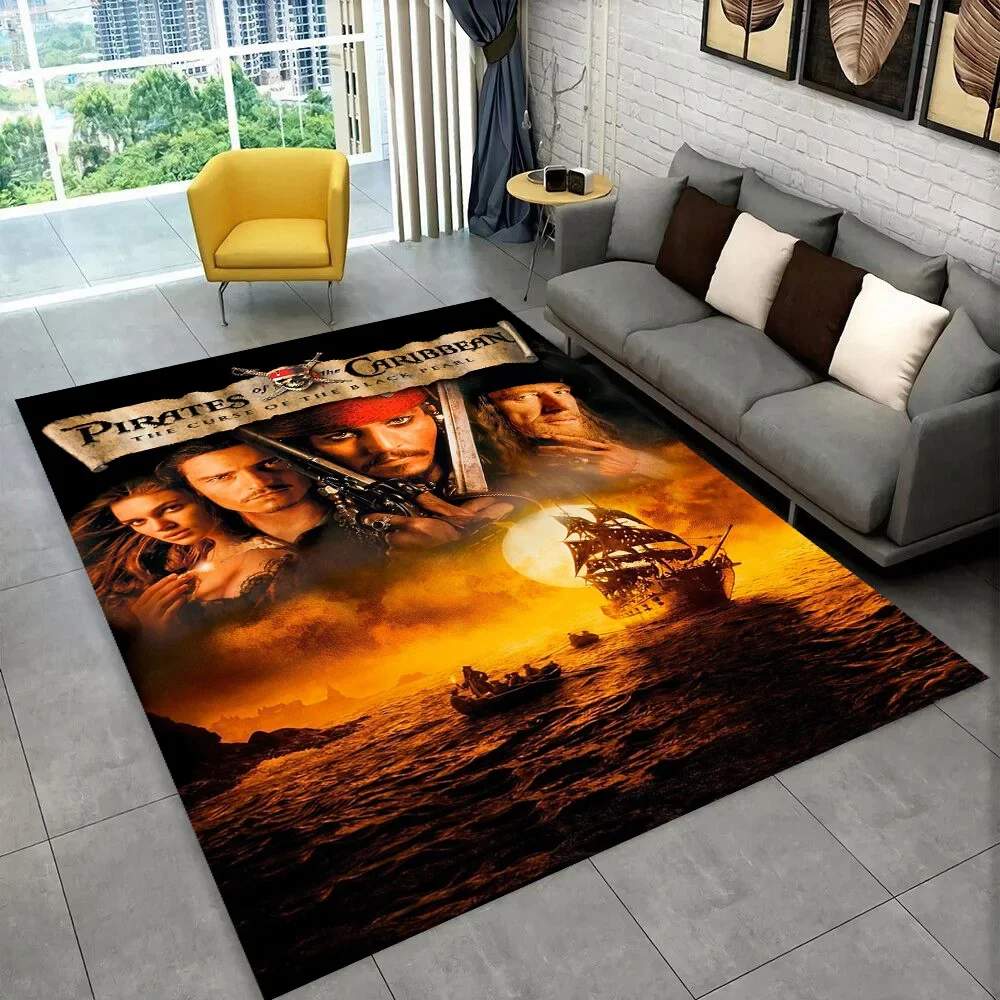 2025 New Jack Johnny Depp Pirates of The Caribbean Gift Carpet Rug for Bedroom Living Room Home Sofa Decoration,Children Game