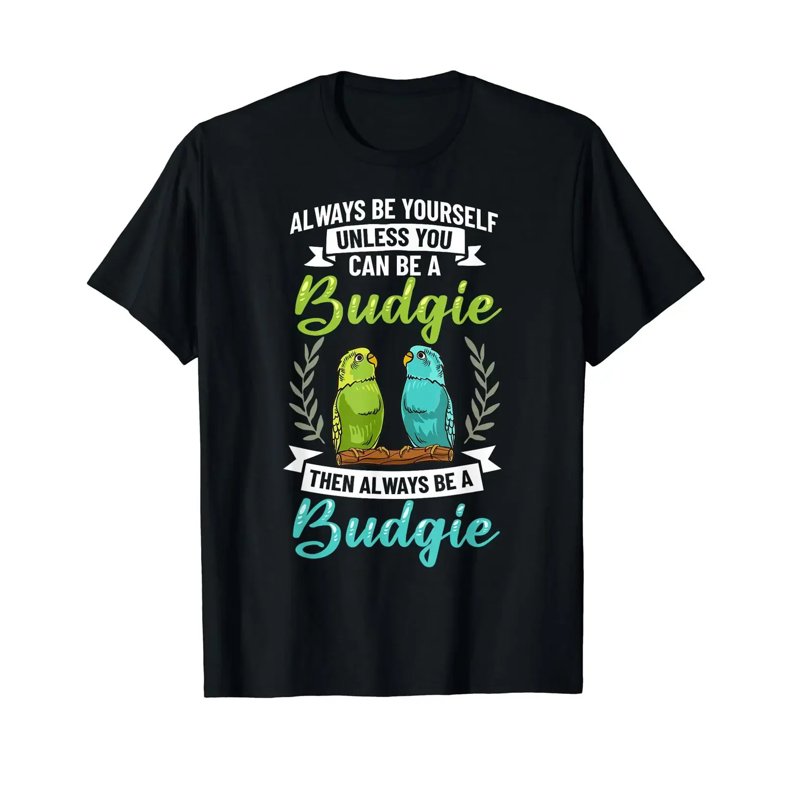 Budgie Animals Funny Blue Pet Birds Nests T Shirt vintage Washed Comfortable Slightly Stretched Top For Everyday Wear fashion