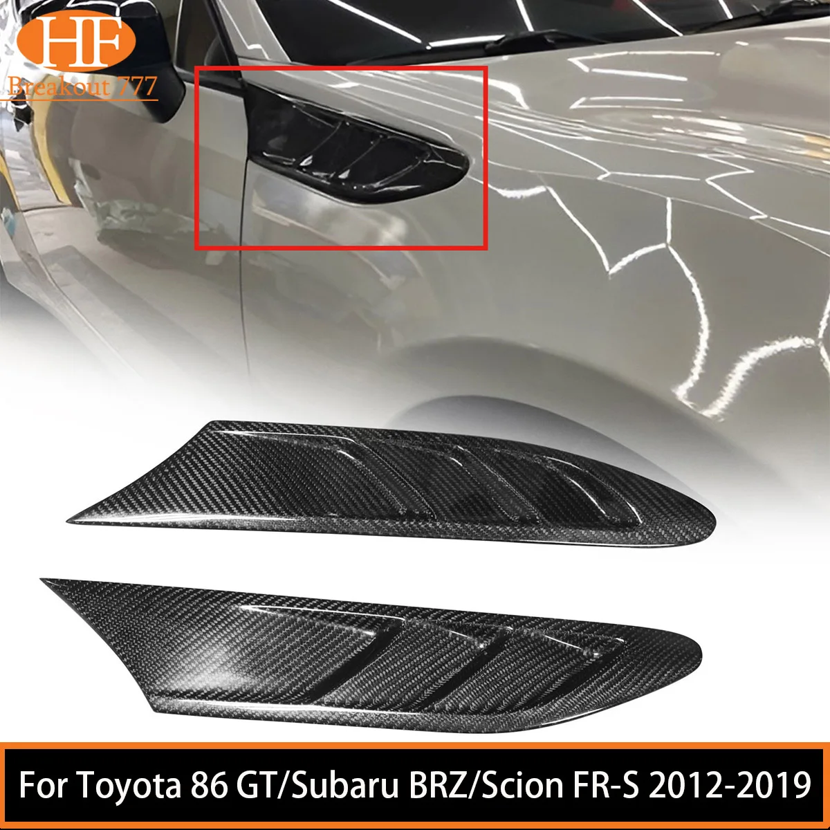 2 Pcs/Set Car Accessories Car Front Bumper Window Glass Left Right Outter Mirror Garnish Cap For Toyota Subaru Scion FR-S