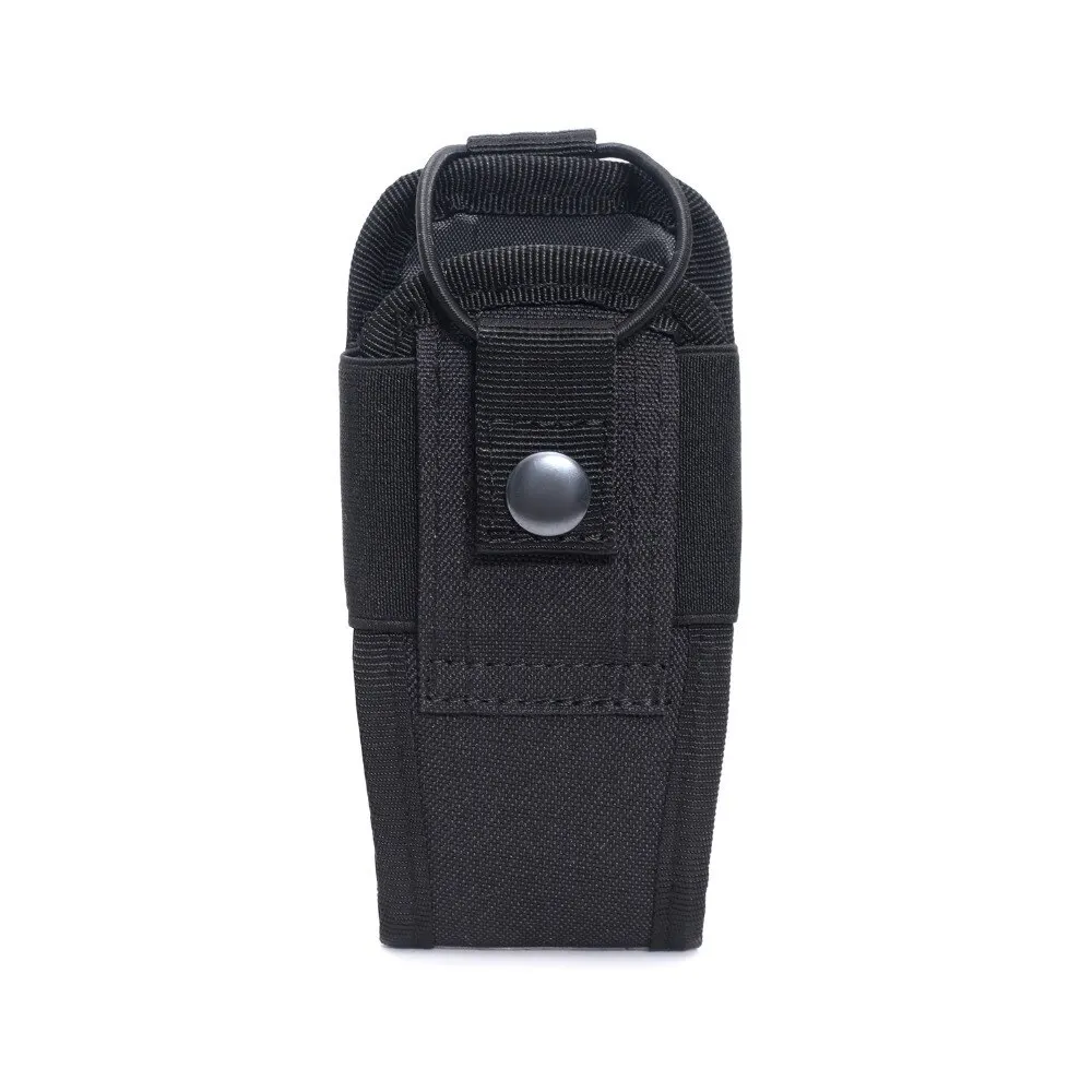 Portátil Tactical Walkie Talkie Pouch, Interphone Holster, Preto Oxford Molle Radio Pouch, Caça ao ar livre, Esportes, suporte do telefone, 600D