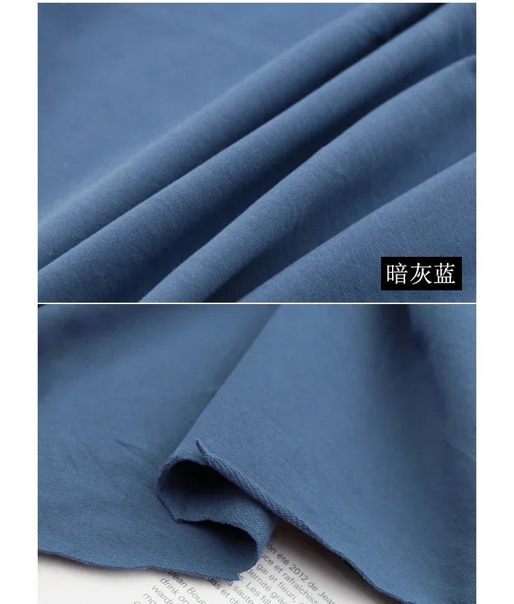 170x50cm 95% Cotton 5% Spandex Knitted Sweater Fabric make Spring Summer Sportswear dress Cloth High Elastic 370g/m