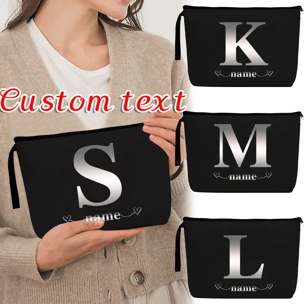 

Customized Name Travel Storage Cosmetic Bag Cosmetic Bag Toiletries Set Storage Bag Men's and Women's Canvas Handbag