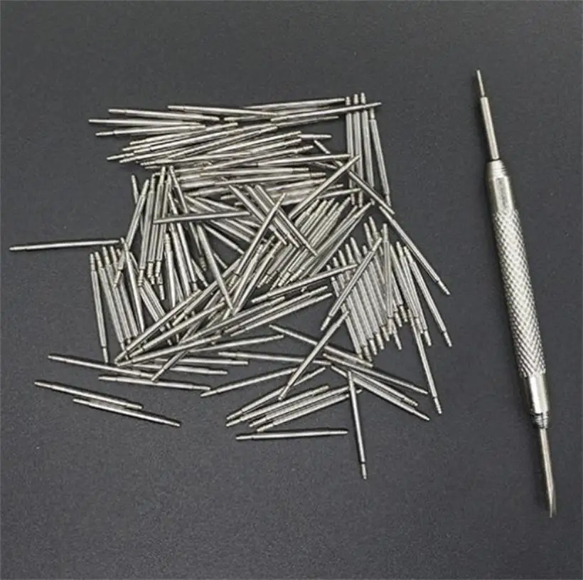 1000Pcs Spring Stick Watch Ear Universal Diameter 1.5mm Stainless Steel Watch Band Link Pins Straps Adapter Watch Accessories