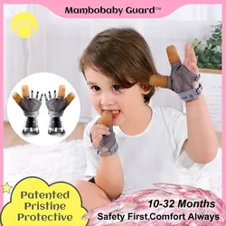 Mambobaby Baby Anti-Bite Gloves With Silicone Finger Cots Stop Hand Biting Prevent Fingers Sucking  Nail Bite Protection Teacher