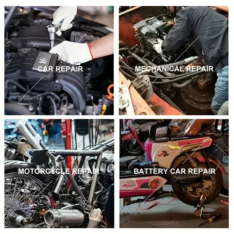 AIRAJ NIEUWE Auto Reparatie Tool Kit 46/53 Stuk/set Socket Set Auto Reparatie Tool Ratel Momentsleutel Combo Auto repareren Tool Set