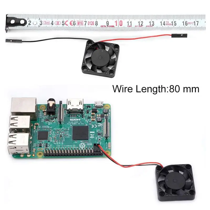 4PCS Raspberry Pi Brushless CPU Cooling Fan Heatsink Cooler Radiator 3.3V 5V for Raspberry Pi4 Pi3 B+, Pi 3, Pi 2, Pi 1 B+