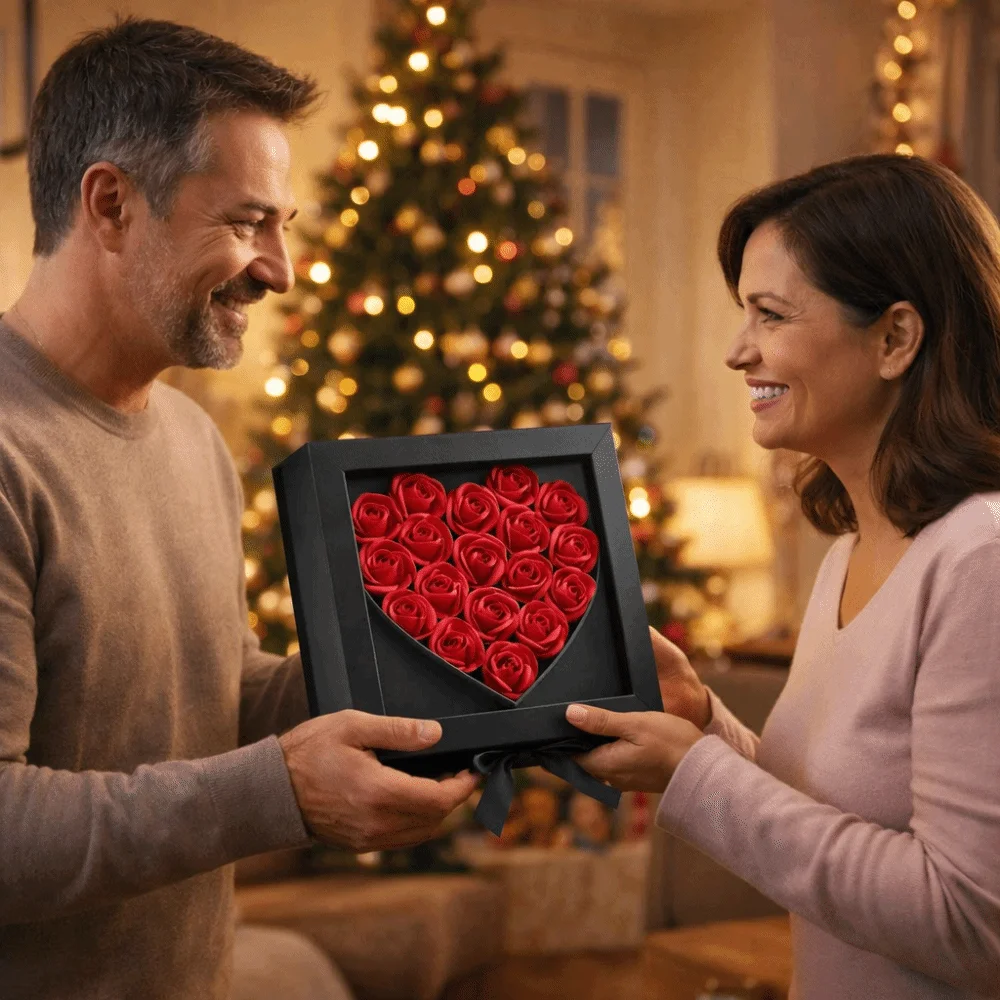 Boîte cadeau transparente pour la fête des mères, élégante, remplissable, en carton, romantique, vide, pour fleurs