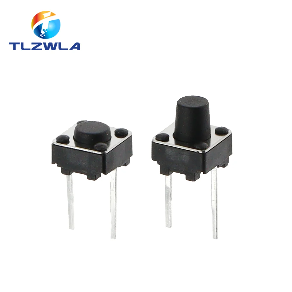 50PCS Middle 2Pin 6x6x4.3/5/6/7/8/9/10mm Switch Tactile Push Button Switches 6*6*4.3 6*6*5 6*6*6 6*6*7 6*6*8 6*6*9 6*6*10