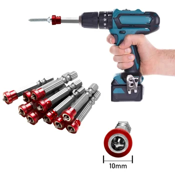1/4 "tornavida uçları ile kırmızı kafa mıknatıs sürücü Hex Shank Magnetizer çapraz manyetik Bit el elektrikli vida araçları aksesuarları