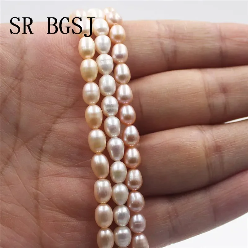 Women Jewelry Natural Rice Freshwater Pearl Knot Necklace Braclet Earrings Pearl Set