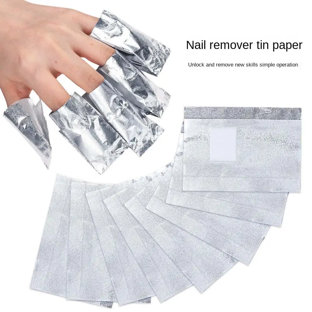 50/100pcs Water Oil Nail Polish Cleaner Aluminium Nail Polish Remover Foil Instant Removal Aluminium UV Gel Remover Pads