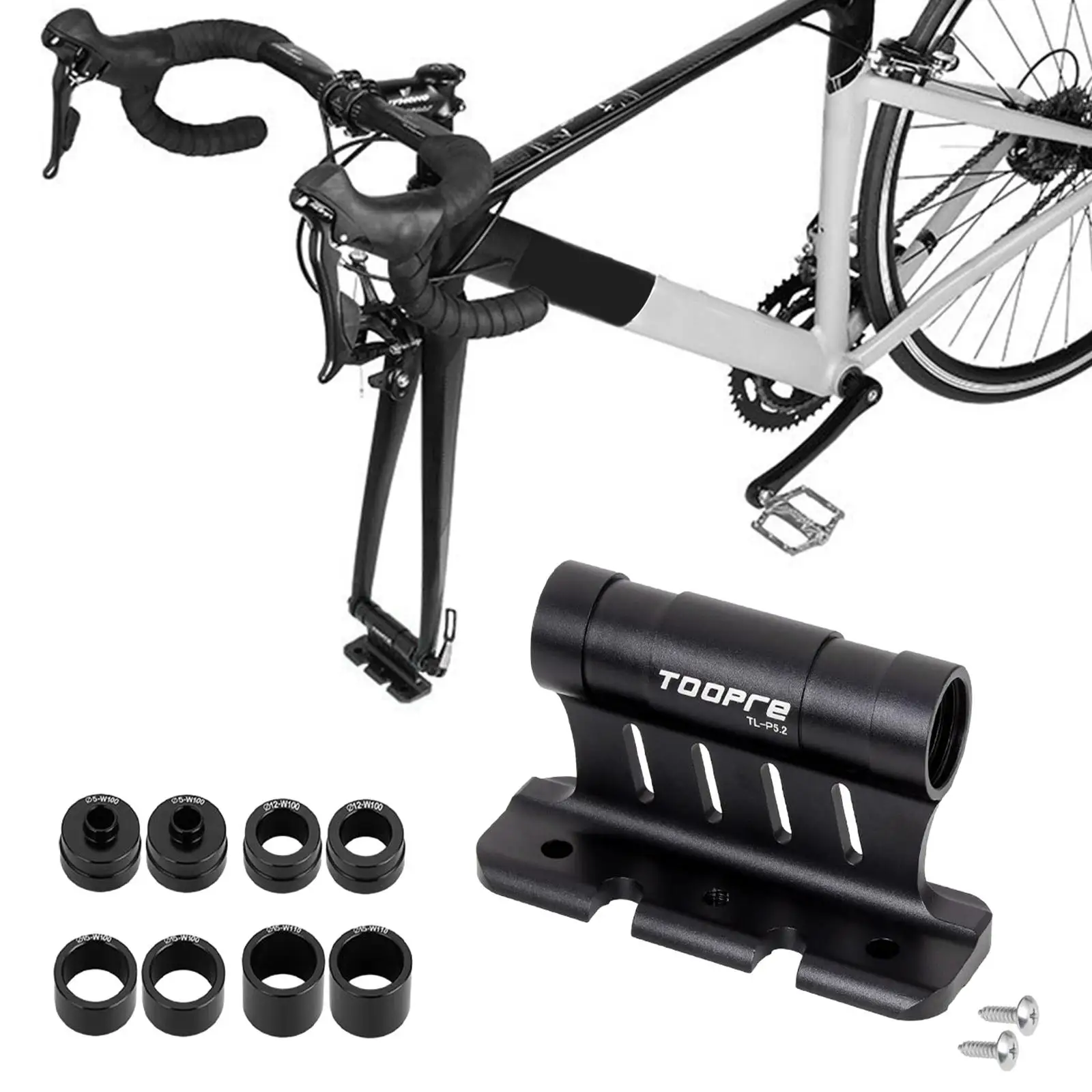 

Quick Release Bicycle Front Fork Mount with Adapters Aluminum Carrier Rack for Car Roof and Mountain Bike Transport