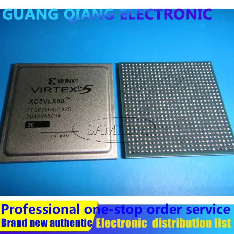 1PCS XC5VLX50-3FFG676C IC FPGA 440 I/O 676FCBGA