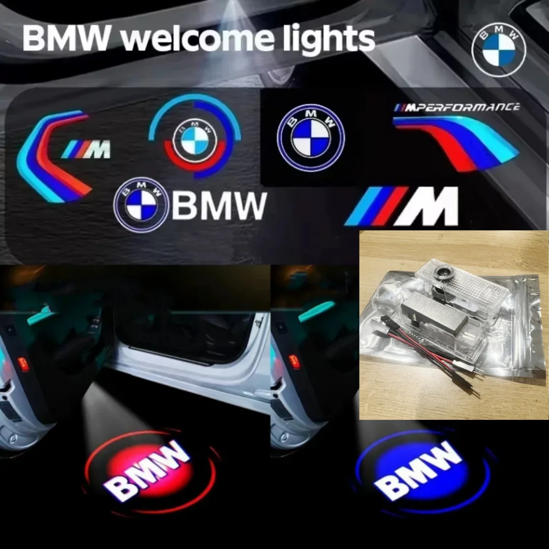 2/4pcs Car LED welcome lamp is suitable for BMW 1 series E81 E82 E87 E88 F20 F21 04-18 /2 4 5 6 7 series decorative lighting.