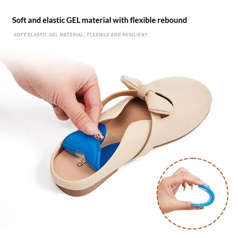1Pair Silicone Gel Insoles Heel Cushion Soles Relieve Foot Pain Plantar Fasciitis Protectors Spur Support Shoe Pads