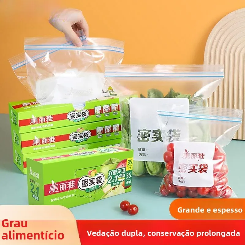 ba-hong-厚手プラスチック密封袋-食品保存用-セルフシーリング-冷蔵庫保存容器-家庭用-大中小サイズ