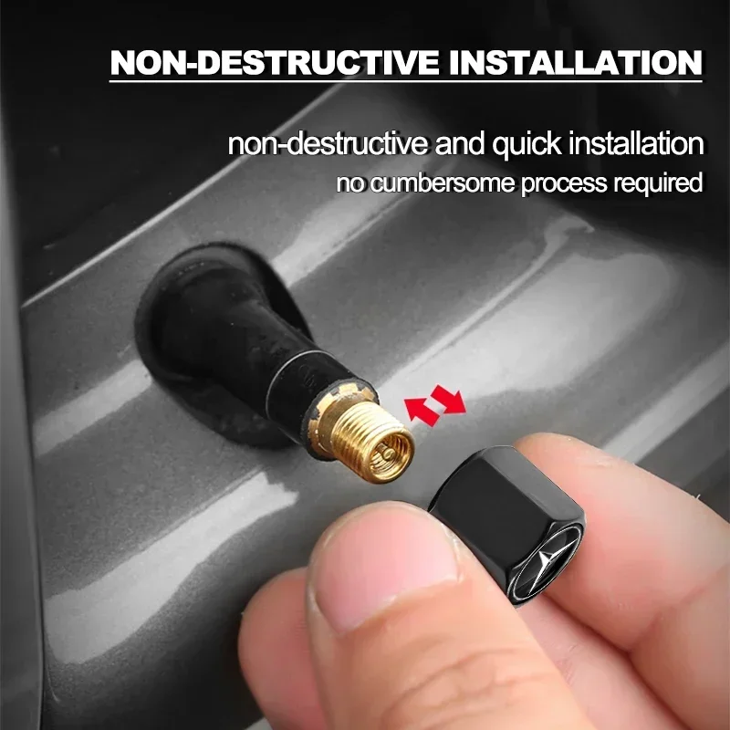 عجلة السيارة الإطارات صمام الهواء قبعات مع المفاتيح لمرسيدس بنز A180 A200 W205 E63 AMG 2014 2015 W166 W246 W242 W176 W212