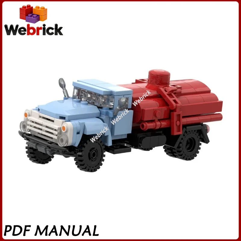 

MOC ZIL 130 Tanker Truck Building Blocks Old Style Logistics Transport Vehicle Bricks Puzzle Toy For Hobby Fans