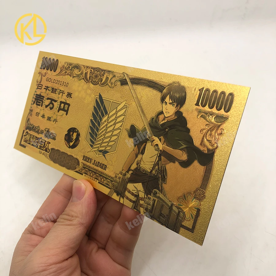 Kelin nowe 8 projektów atakuje tytanowe S-N-K i TitanGold banknoty gorące Japanse Animes karty biletowe do kolekcji