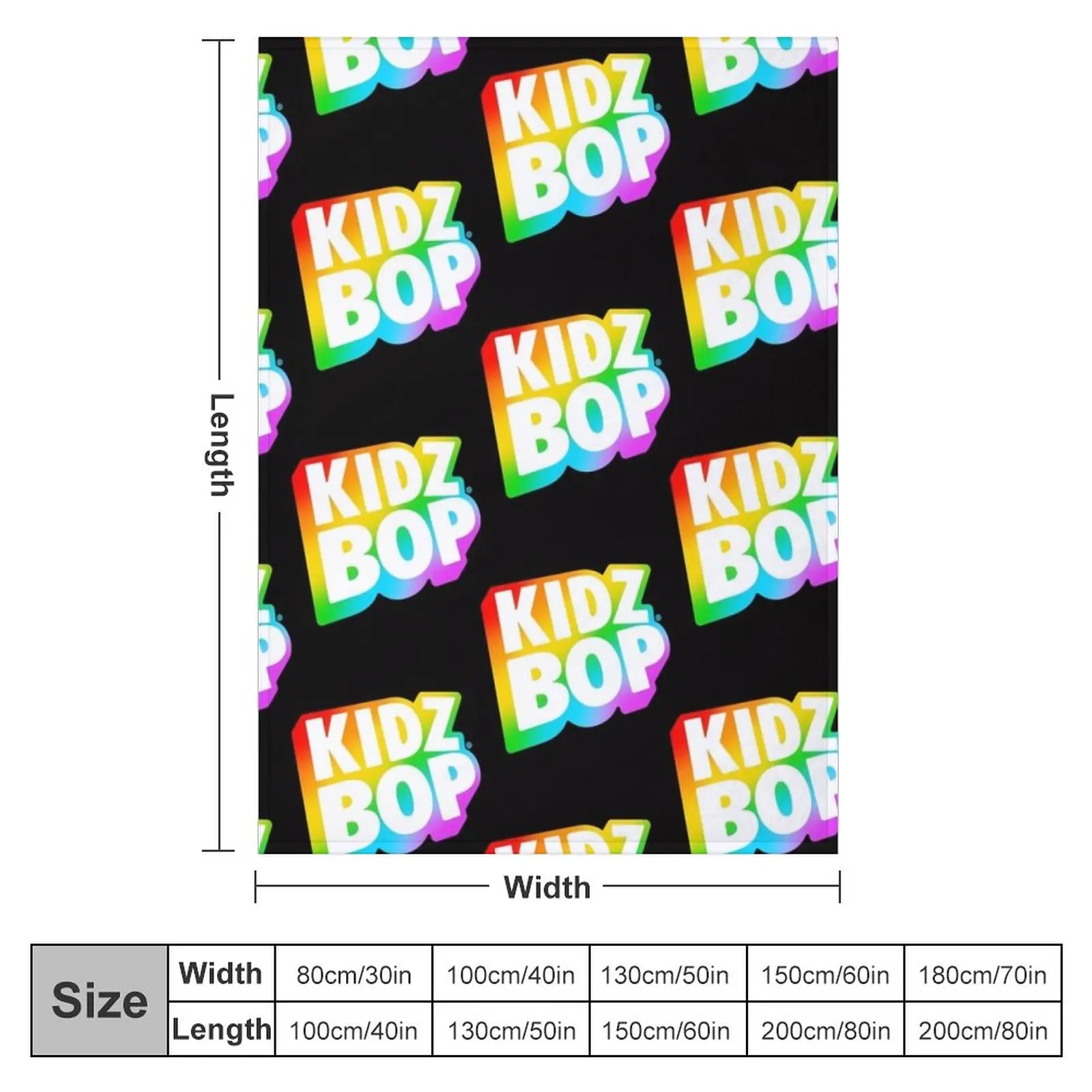 Kidz Bop Rainbow Logo Essential T-Shirt Throw Blanket Travel Giant Sofa Picnic Blankets