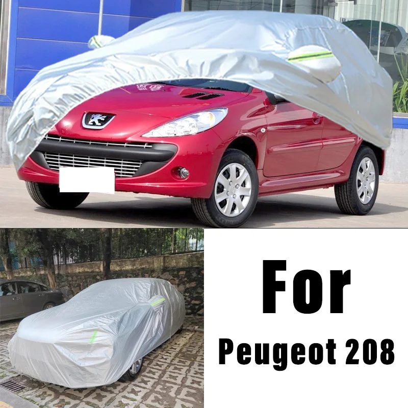 

For Peugeot 208 Outdoor Protection Full Car Covers Snow Cover Sunshade Waterproof Dustproof Exterior Car Accessories
