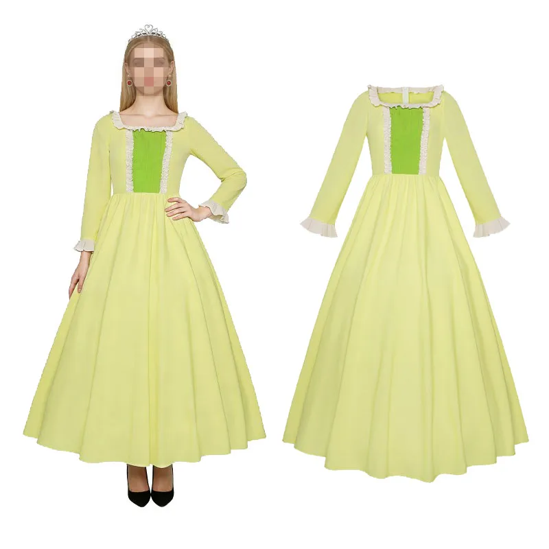 

Halloween Princess Amber Cosplay Dresses Headwear Crown Anime Magic Kingdom Princess Evening Dress Carnival Party Women Size