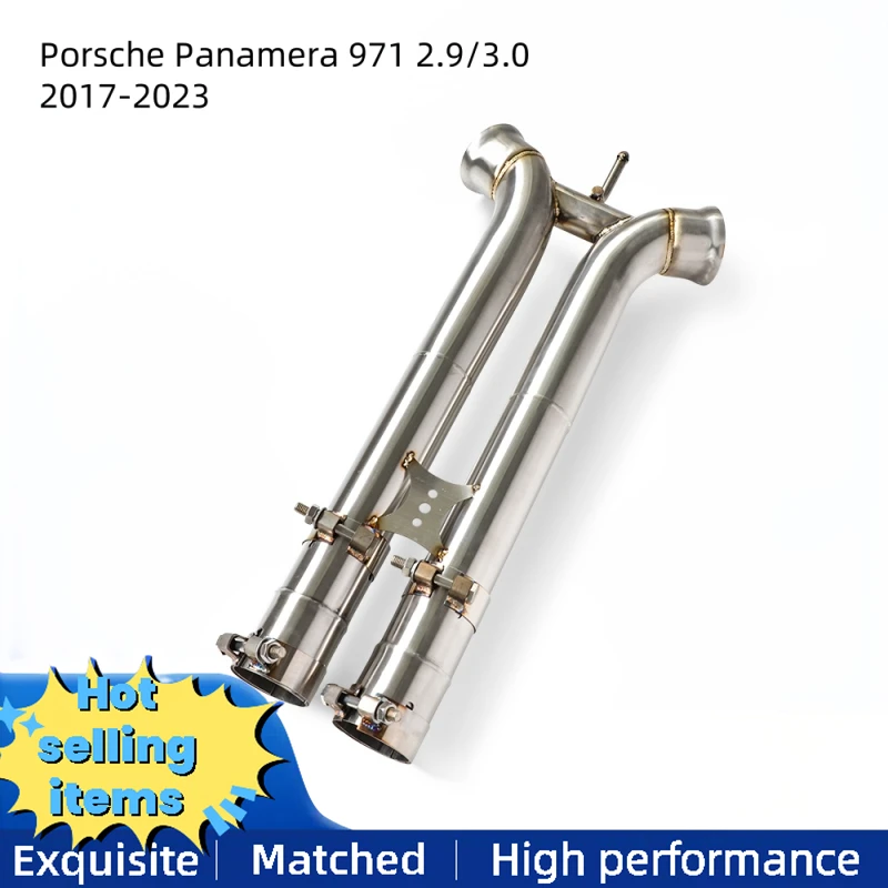 Suitable for Porsche Panamera 971 2.9/3.0 2017-2023 exhaust system mid section, muffler, increases sound volume