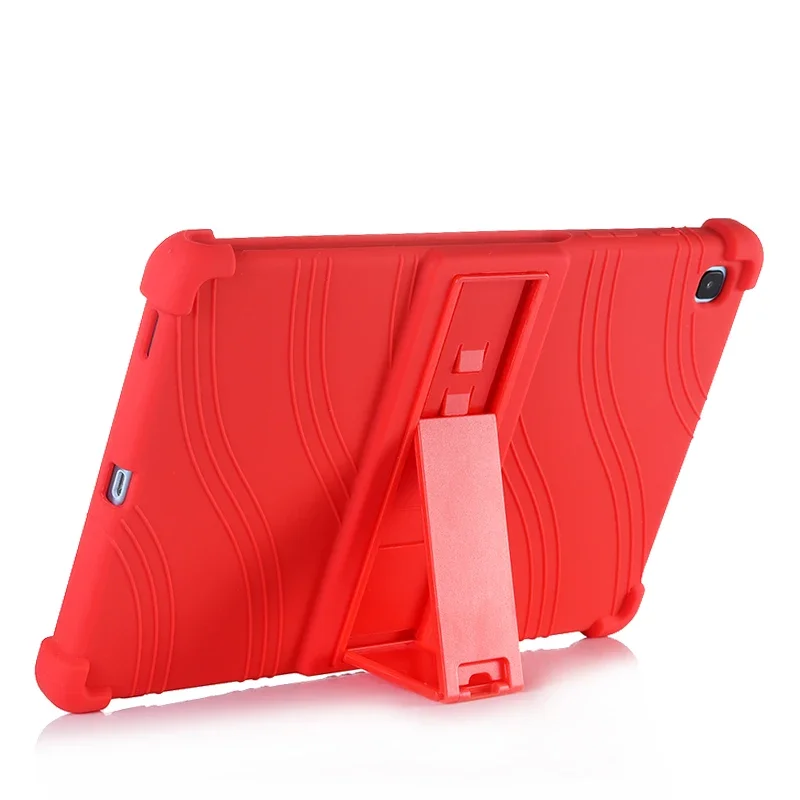 Capa de silicone com Kickstand para Samsung Galaxy Tab S6 Lite, 4 Espessar Cornas, SM-P613, SM-P619, SM-P615, Funda