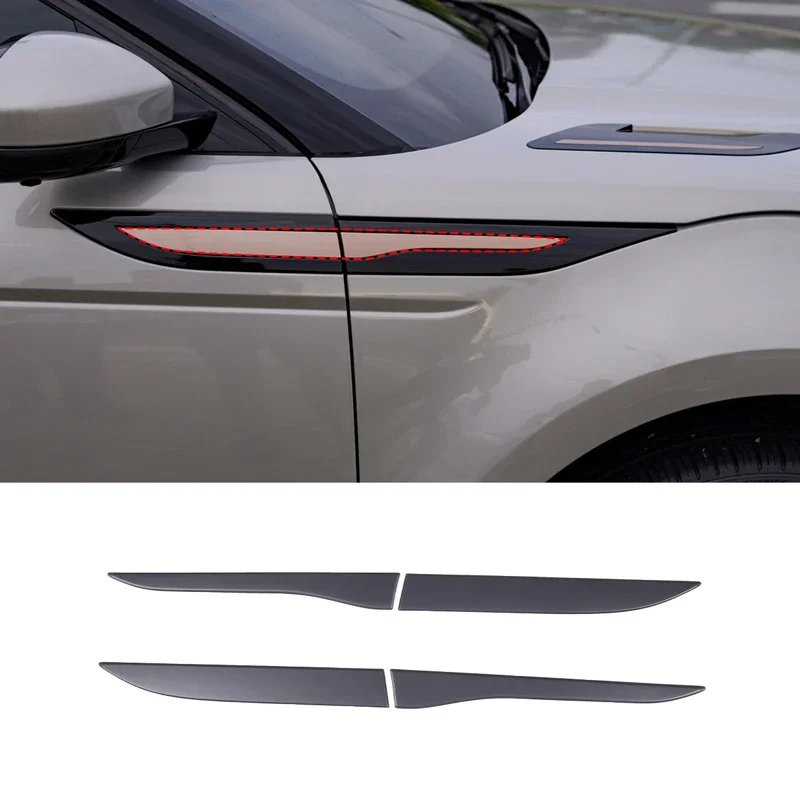 

For Land Rover Range Rover Evoque 2020 Matte Black Fender Side Air Vent Cover Decorative Sticker Exterior Molding Accessories