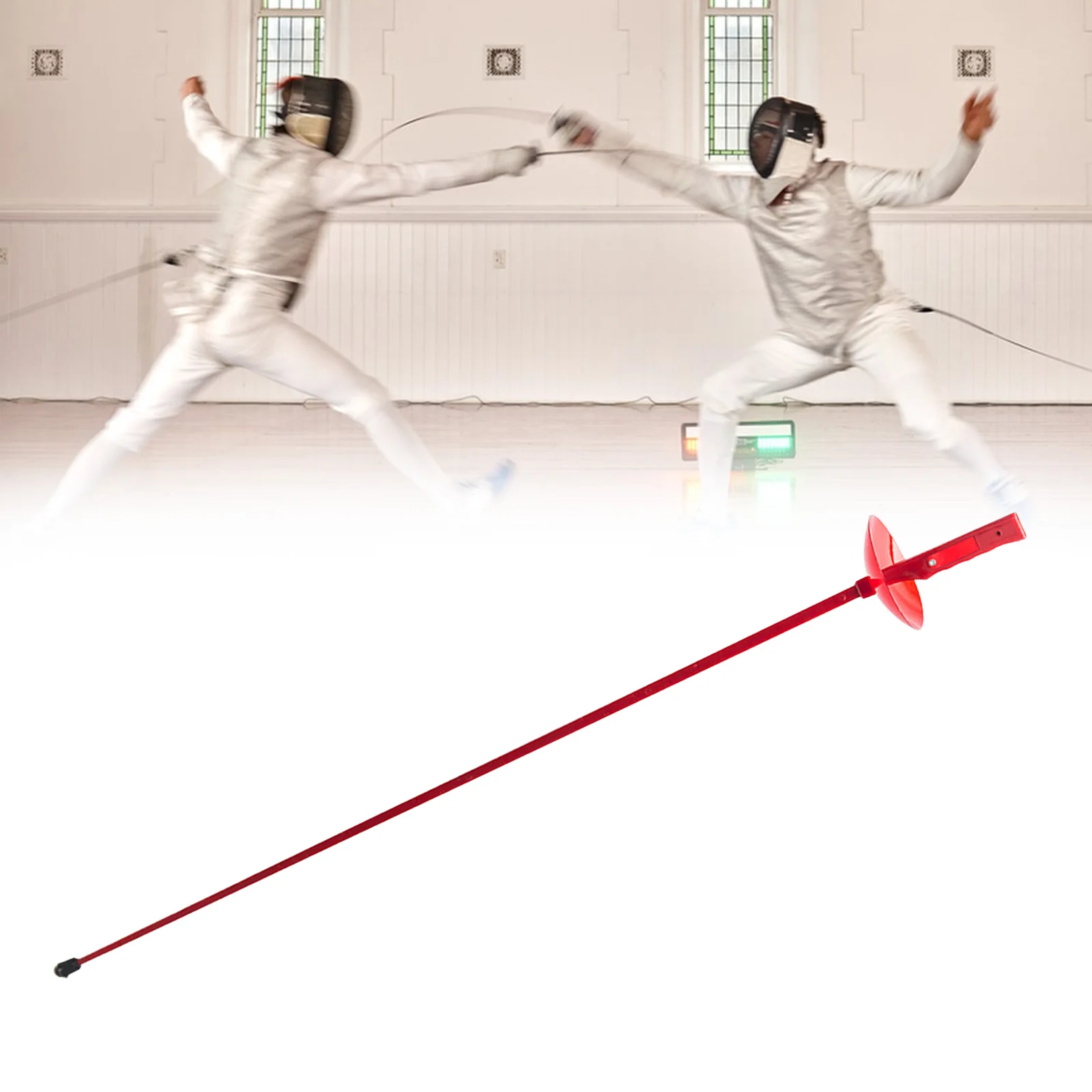 Fencing Sword with Non Slip Handle 98cm Kids Playing Costume Prop with Light and Sound Training Aid Fencing Practice Sword