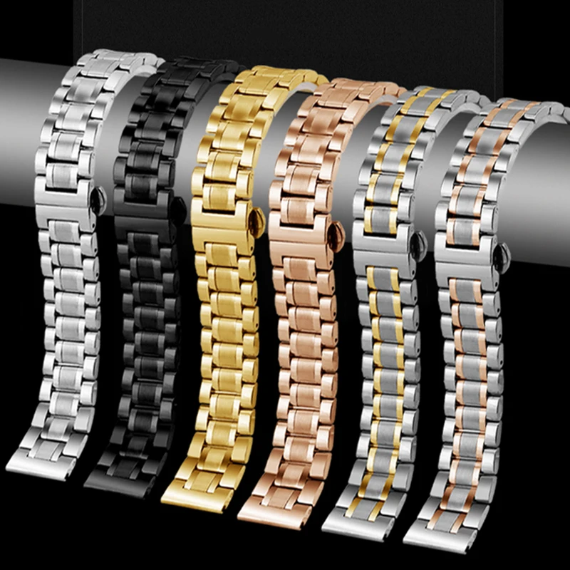 Universal Stainless Strap Of Various Brands 12/14/15/16/17/18/19/20/21/22/2/3/24mm Straight Interface Precision Steel Watchbandd