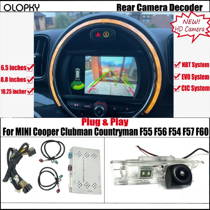 

For MINI Cooper Clubman Countryman F55 F56 2013 ~2021 Rear View Reverse Camera Interface Original Screen Decoder