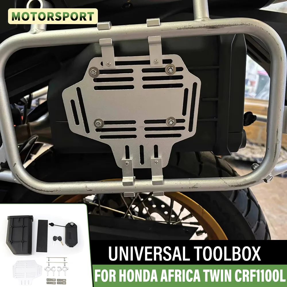 

Motorcycle Waterproof Toolbox For HONDA Africa Twin CRF1000L NC700X VFR1200X Side Tool Box Side Bracket Decorative Accesories