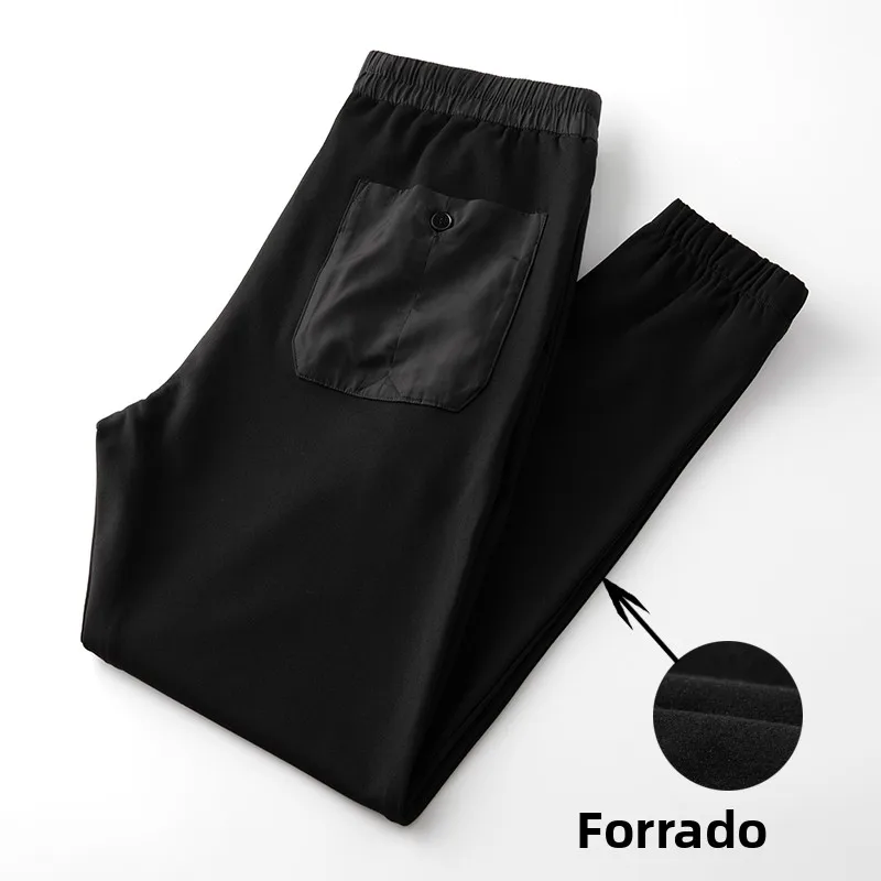 Pantalones Deportivos Casuales para Hombre Mengkou, Transpirables, Modernos, Ajustados, Largos, Estilo Coreano, Cintura Elást...