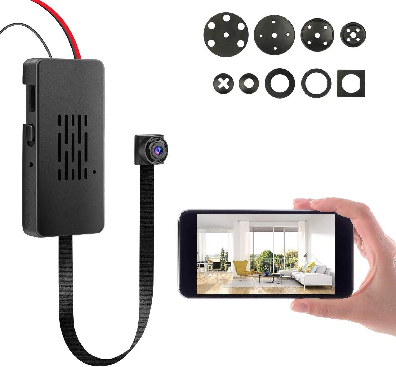 

Ultra-Small Camera,DIY Camera,Support 128 GB Misco SD Card Compatible,FHD,6 Hours Continuous Recording,Motion Detection