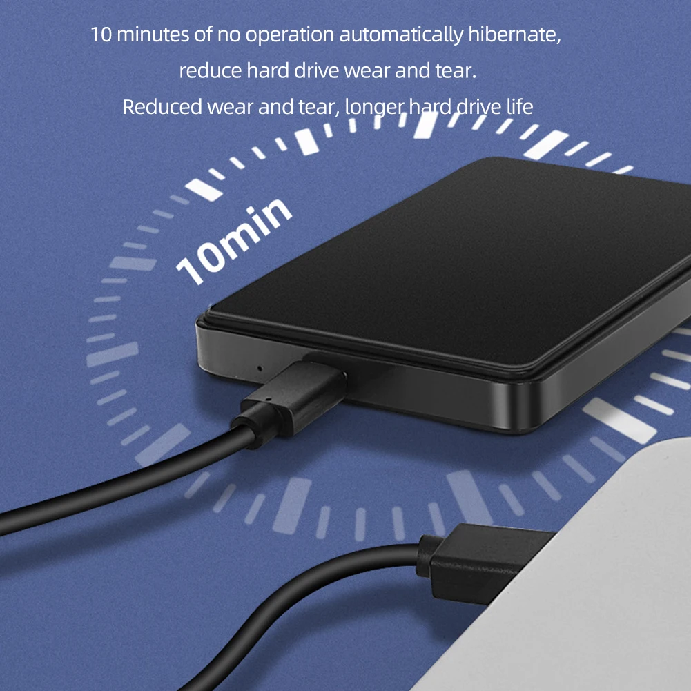 Boîtier de disque dur SATA USB3.1 type-c, vitesse de transfert 6Gbps, boîtier de disque dur Mobile Plug and Play pour système Windows/Mac Os/Linux