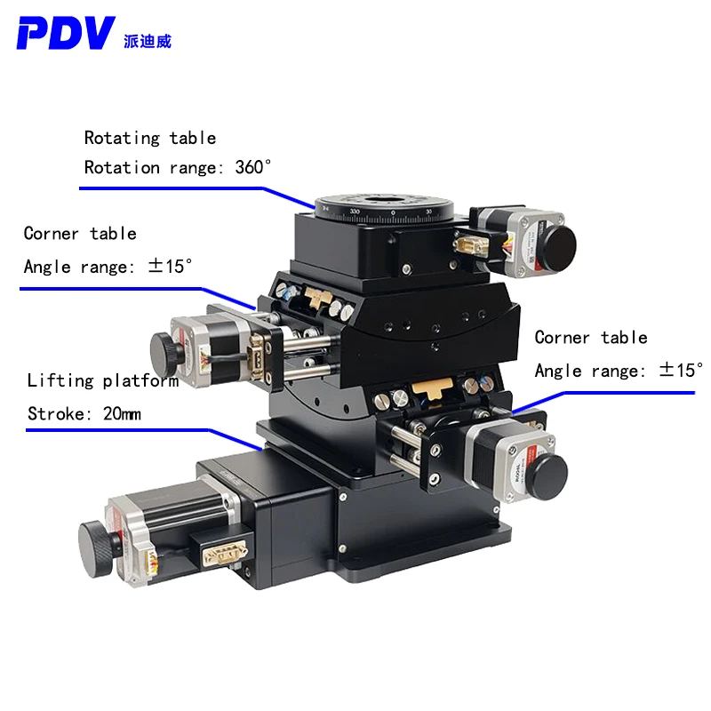 GD148+GD312XY+PX110-100 Electric four-dimensional pitch and yaw rotary lift adjustment console