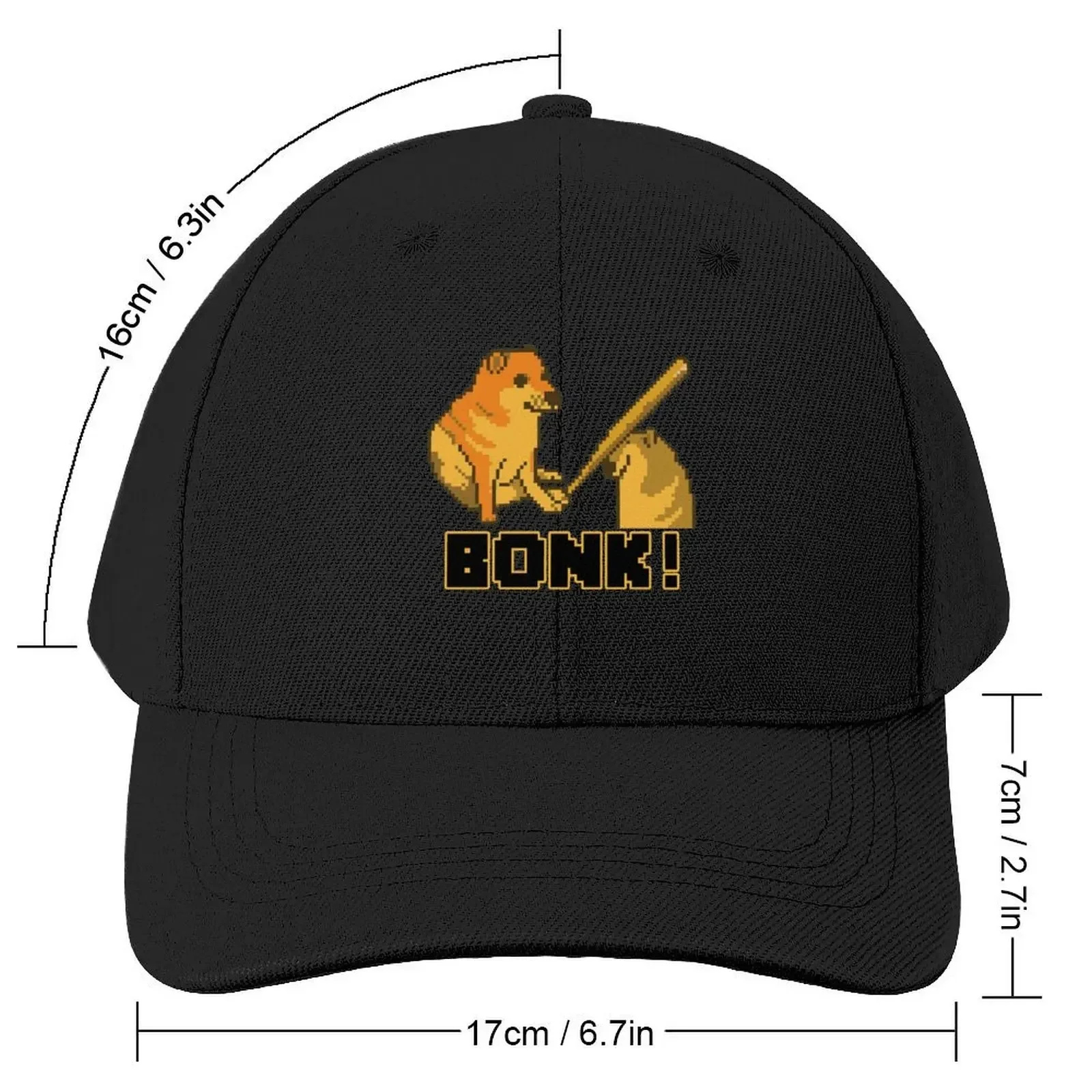 Cheems Bonk Meme PixelArt Baseball Cap Gentleman Hat Military Cap Man Thermal Visor fishing hat Women Hats Men's