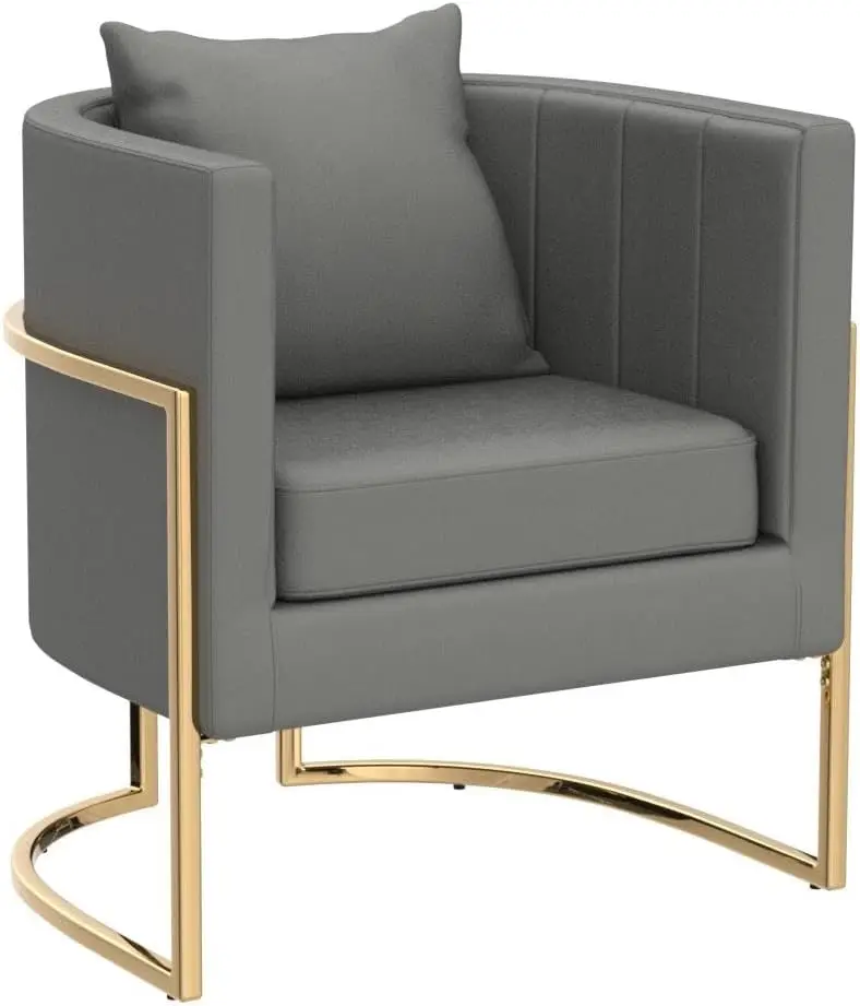 Samt-Stühle mit modernem Akzent, 2er-Set, Grau