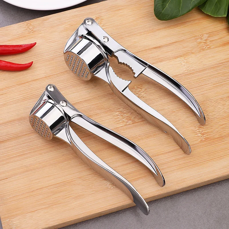 Kitchen Stainless Steel Garlic Smasher Squeezer Manual Press Grinding Tool Kitchen Accessories Garlic Press Crusher Mincer