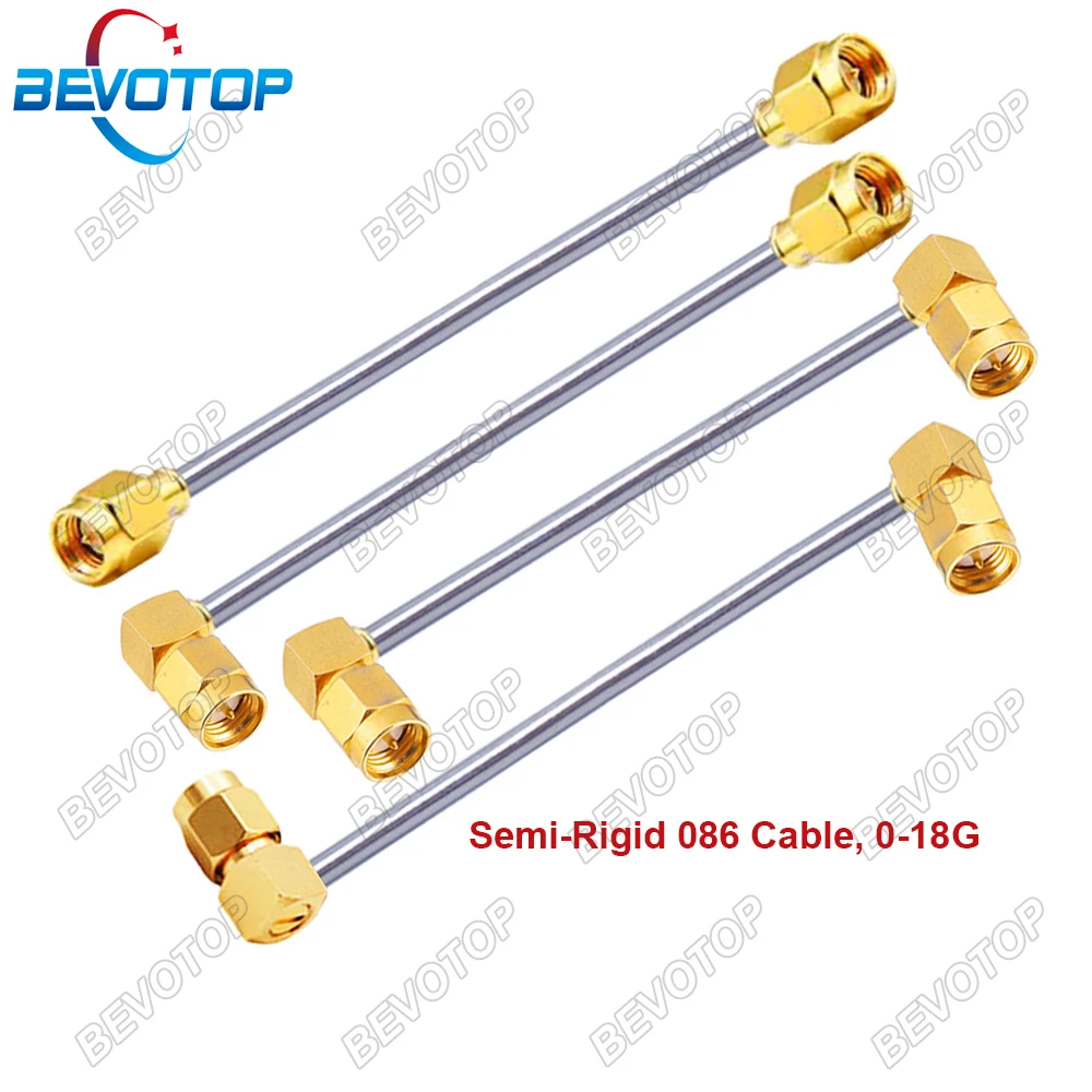 6GHz Semi-Rigid 086 Cable SMA /N Male/Male 90 High Quality High Frequency Low Loss Cable RF Coaxial Pigtail Jumper BEVOTOP