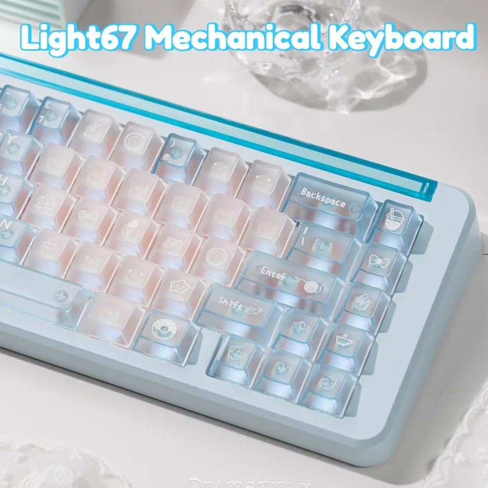 SUMREDA L67 Mechanical Keyboard Kit With Lightbox Custom Wireless Tri-mode Gasket RGB Hot-Swap Esports Keyboard Accessories