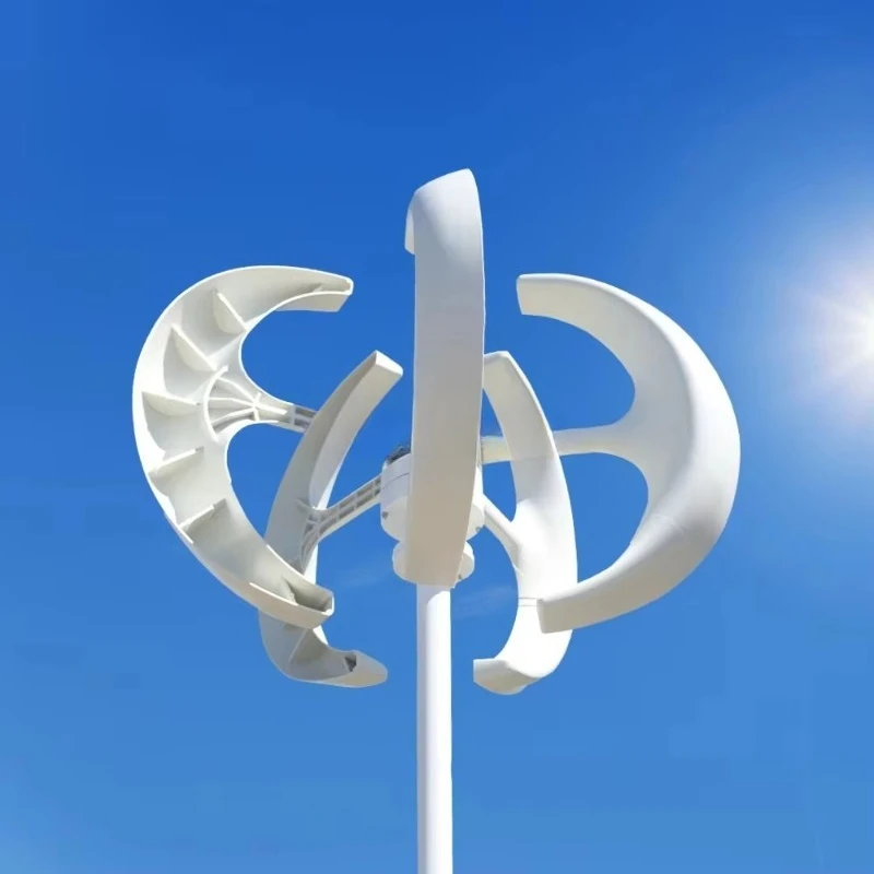Spiral Red Lantern Wind Turbine Vertical Axis AC 12v Generator Wind Turbine for Home Viewing Decoration