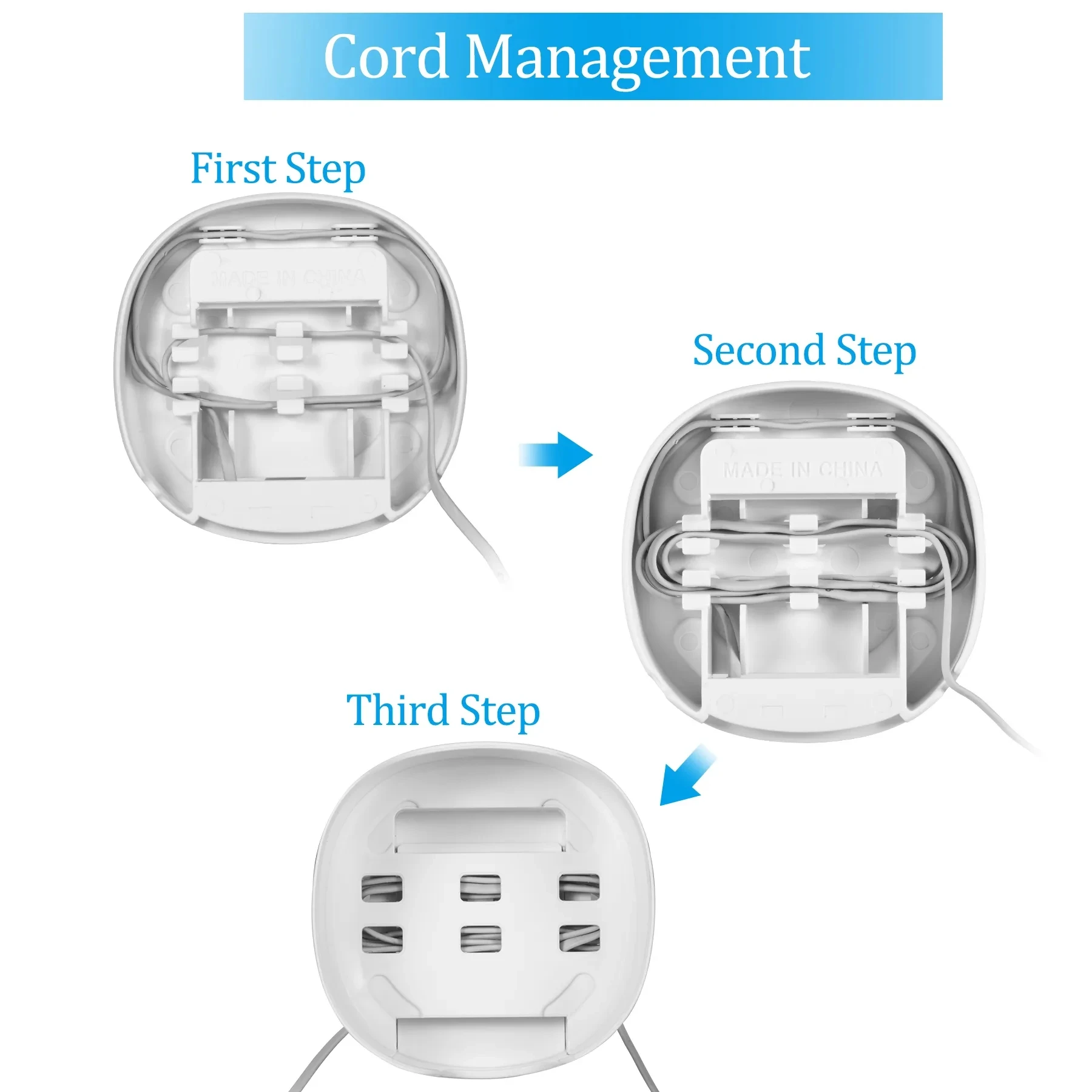 Wall Mount Holder for Deco M4/E4/P9/S7 Deco E4 Deco P9 Deco S7 Whole Home Mesh WiFi System, Bracket with Cord Management