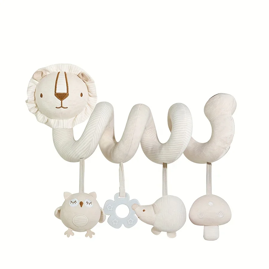 Zabawki do wózka dla noworodka - spiralne, do zawieszenia w samochodzie, miękki króliczek, wytrzymała tkanina, idealne na prezenty, zabawny design