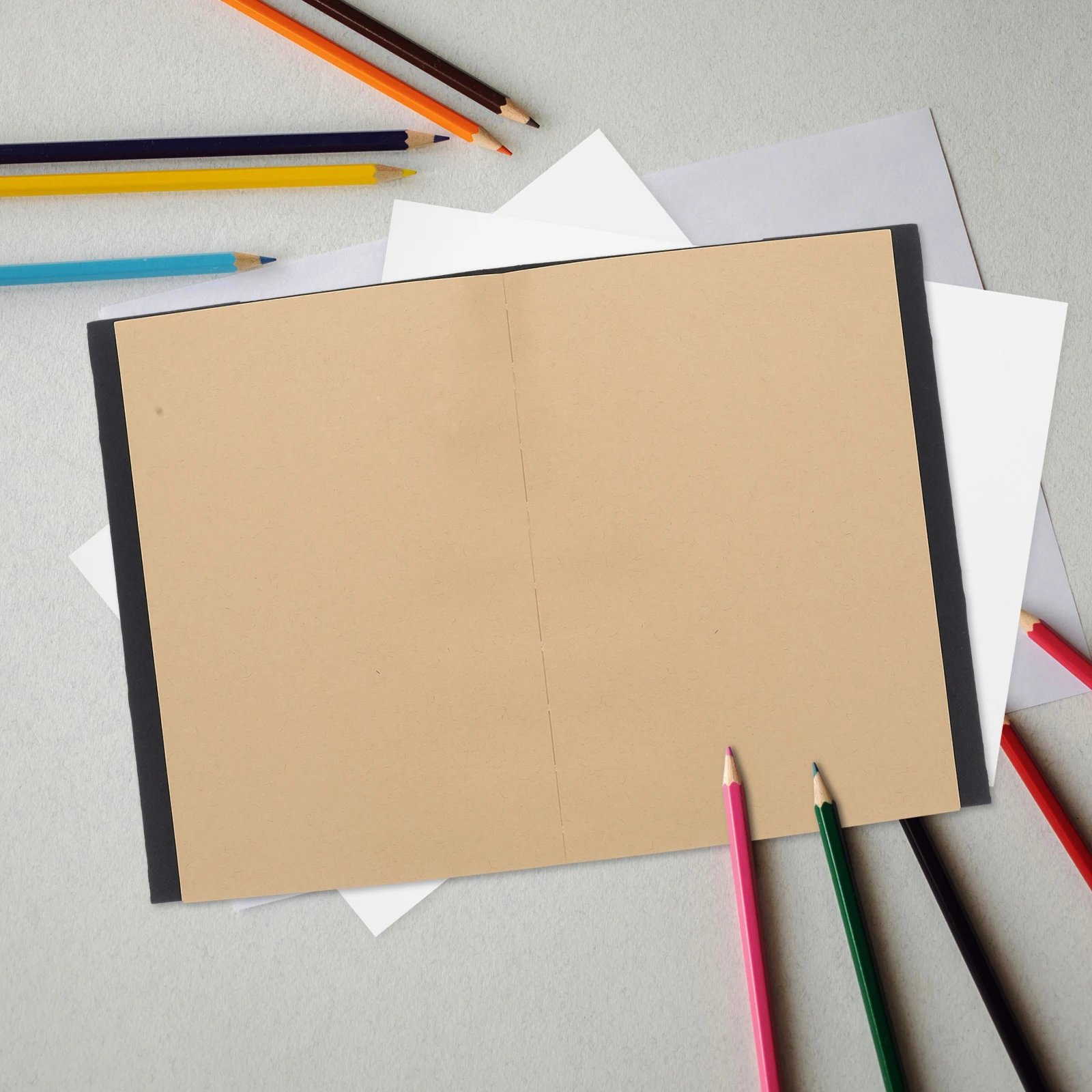 

Kraft Paper Blank Thick Paper Portable Sketch Notebook for Drawing Painting Sketching Artists Students Professionals