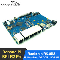 Banana PI BPI R2 Pro Rockchip RK3568 Opensource Router Demo Board Quad-core ARM Cortex-A55 CPU 2GHz Support OpenWRT and Linux