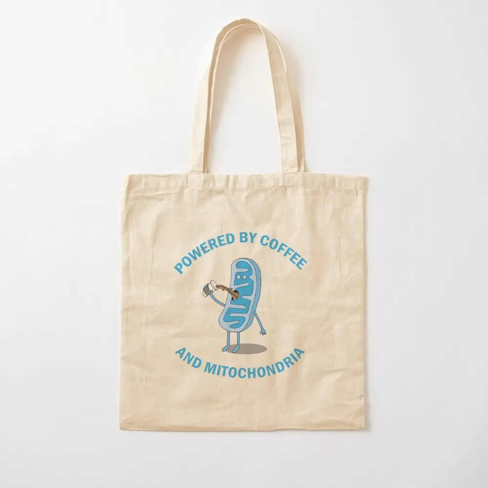 

Powered By Coffee and Mitochondria Tote Bag great bag Shopping bags Canvas Tote Bag