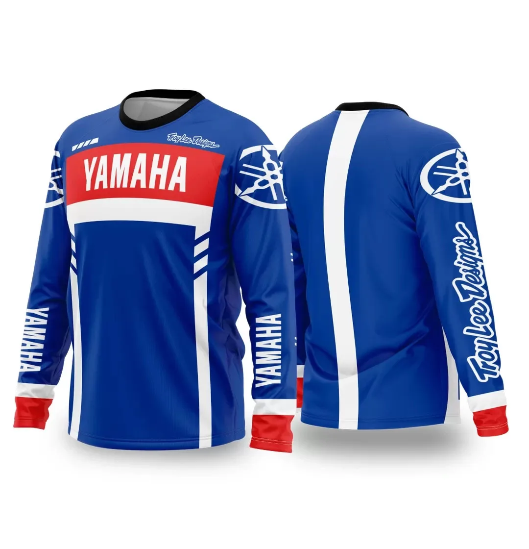 Yamaha Men Women Motorcycle Riding Suit Loose And Breathable Quick Drying Off-Road Racing Suit Moto Long Sleeved Sports T-Shirt image 4