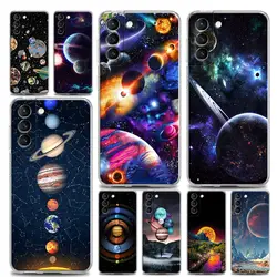 Universe Planet Star Starry Sky Sun Scenery Clear Samsung S24Ultra Case For Galaxy S21 S20 S23 FE S22 Ultra S24 Plus Cases Cover